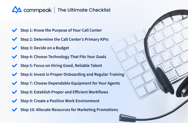 the ultimate checklist of steps to consider before starting a virtual call center