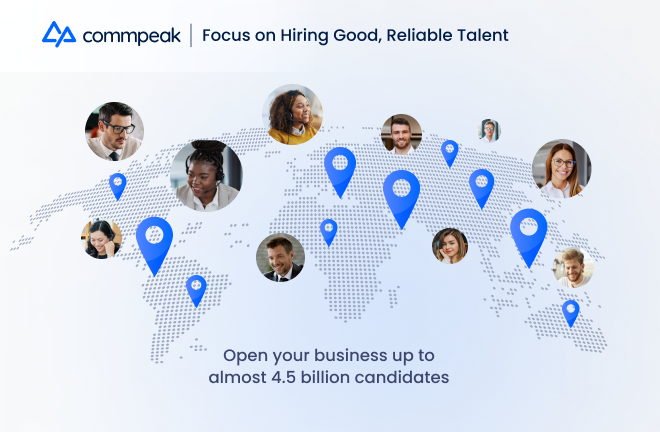 focus on hiring the best talent for your virtual call center. look all over the world!