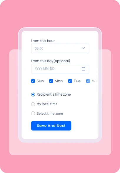 Customized Sending Schedule